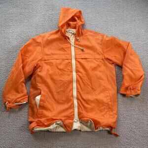 Vintage Commodore Flotation Jacket Orange Hooded Nylon Marine Safety Utility M